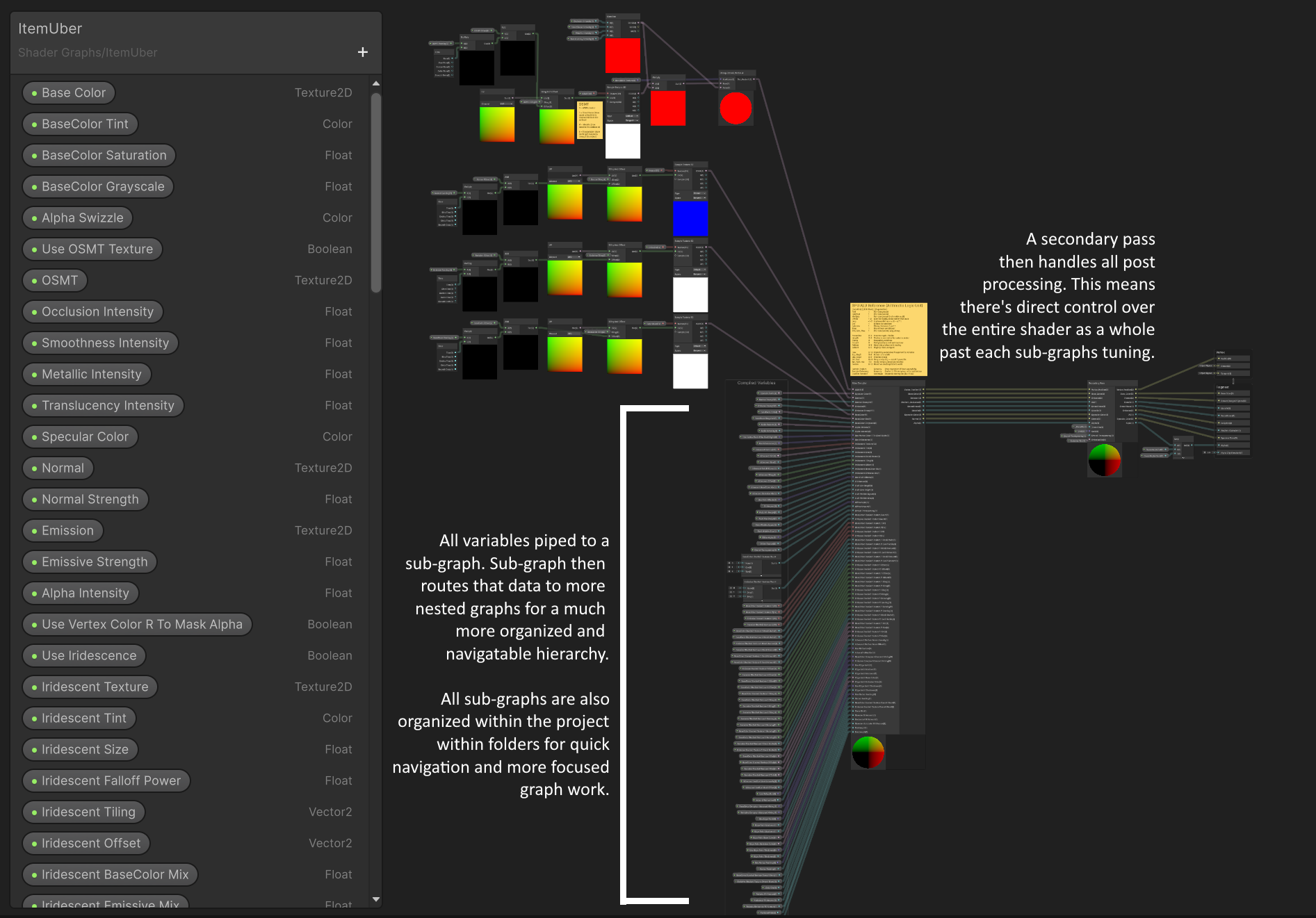 Faction Packed item uber shader graph preview